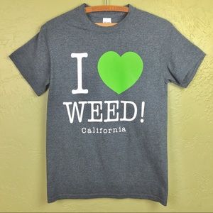 I 💚 WEED California - Adult Small Graphic Tee T Shirt
